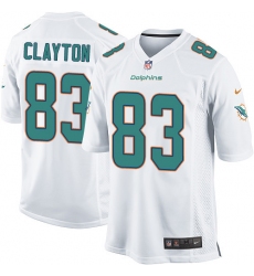 Youth Nike Miami Dolphins #83 Mark Clayton Game White NFL Jersey