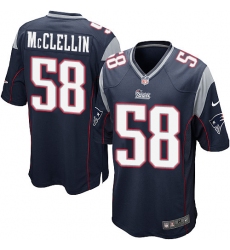 Men's Nike New England Patriots #58 Shea McClellin Game Navy Blue Team Color NFL Jersey