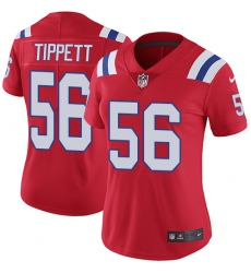 Women's Nike New England Patriots #56 Andre Tippett Red Alternate Vapor Untouchable Limited Player NFL Jersey