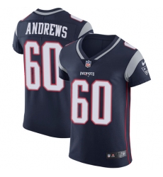 Men's Nike New England Patriots #60 David Andrews Navy Blue Team Color Vapor Untouchable Elite Player NFL Jersey