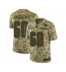 Youth Nike New England Patriots #60 David Andrews Limited Camo 2018 Salute to Service NFL Jersey