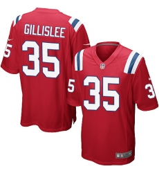 Men's Nike New England Patriots #35 Mike Gillislee Game Red Alternate NFL Jersey