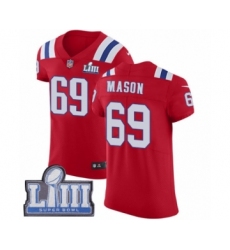 Men's Nike New England Patriots #69 Shaq Mason Red Alternate Vapor Untouchable Elite Player Super Bowl LIII Bound NFL Jersey
