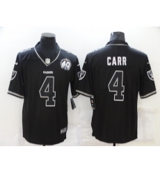 Men's Oakland Raiders #4 Derek Carr Black 60th Anniversary Vapor Untouchable Limited Jersey