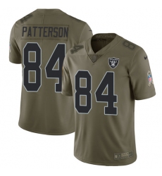 Youth Nike Oakland Raiders #84 Cordarrelle Patterson Limited Olive 2017 Salute to Service NFL Jersey