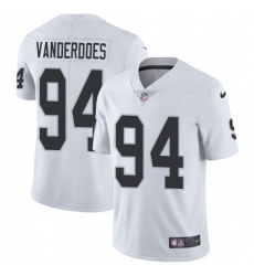 Men's Nike Oakland Raiders #94 Eddie Vanderdoes White Vapor Untouchable Limited Player NFL Jersey
