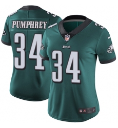 Women's Nike Philadelphia Eagles #34 Donnel Pumphrey Midnight Green Team Color Vapor Untouchable Limited Player NFL Jersey