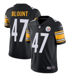 Youth Nike Pittsburgh Steelers #47 Mel Blount Black Team Color Vapor Untouchable Limited Player NFL Jersey