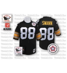 Mitchell And Ness Pittsburgh Steelers #88 Lynn Swann Black Team Color Authentic Throwback NFL Jersey