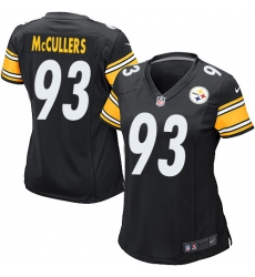 Women's Nike Pittsburgh Steelers #93 Dan McCullers Game Black Team Color NFL Jersey