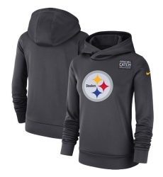 NFL Women's Pittsburgh Steelers Nike Anthracite Crucial Catch Performance Pullover Hoodie