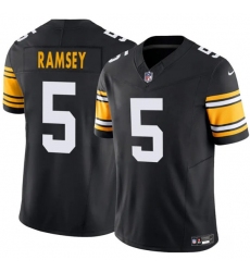 Youth Pittsburgh Steelers #5 Jalen Ramsey Black 2024 F.U.S.E. Alternate Vapor Limited Football Stitched Jersey