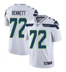 Men's Nike Seattle Seahawks #72 Michael Bennett White Vapor Untouchable Limited Player NFL Jersey