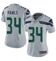 Women's Nike Seattle Seahawks #34 Thomas Rawls Grey Alternate Vapor Untouchable Limited Player NFL Jersey