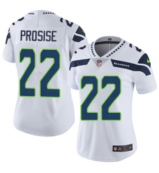 Women's Nike Seattle Seahawks #22 C. J. Prosise White Vapor Untouchable Limited Player NFL Jersey