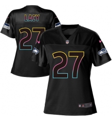 Women's Nike Seattle Seahawks #27 Eddie Lacy Game Black Team Color NFL Jersey