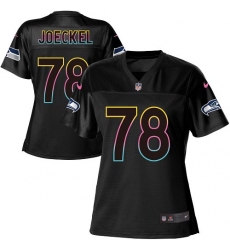 Women's Nike Seattle Seahawks #78 Luke Joeckel Game Black Team Color NFL Jersey