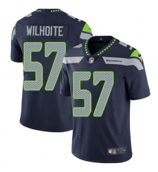 Men's Nike Seattle Seahawks #57 Michael Wilhoite Steel Blue Team Color Vapor Untouchable Limited Player NFL Jersey