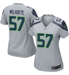 Women's Nike Seattle Seahawks #57 Michael Wilhoite Game Grey Alternate NFL Jersey