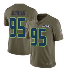 Men's Nike Seattle Seahawks #95 Dion Jordan Limited Olive 2017 Salute to Service NFL Jersey
