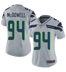 Women's Nike Seattle Seahawks #94 Malik McDowell Grey Alternate Vapor Untouchable Limited Player NFL Jersey