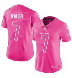 Women's Nike Seattle Seahawks #7 Blair Walsh Limited Pink Rush Fashion NFL Jersey