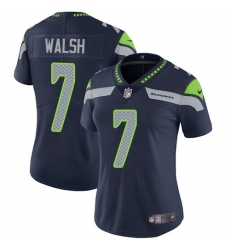 Women's Nike Seattle Seahawks #7 Blair Walsh Steel Blue Team Color Vapor Untouchable Limited Player NFL Jersey