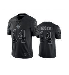 Men's Tampa Bay Buccaneers #14 Chris Godwin Black Reflective Limited Stitched Jersey