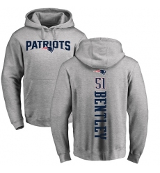 NFL Nike New England Patriots #51 Ja'Whaun Bentley Ash Backer Pullover Hoodie