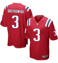 Men's Nike New England Patriots #3 Stephen Gostkowski Game Red Alternate NFL Jersey