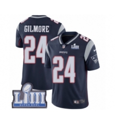 Men's Nike New England Patriots #24 Stephon Gilmore Navy Blue Team Color Vapor Untouchable Limited Player Super Bowl LIII Bound NFL Jersey