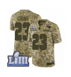 Men's Nike New England Patriots #23 Patrick Chung Limited Camo 2018 Salute to Service Super Bowl LIII Bound NFL Jersey