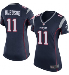 Women's Nike New England Patriots #11 Drew Bledsoe Game Navy Blue Team Color NFL Jersey