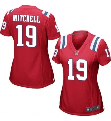 Women's Nike New England Patriots #19 Malcolm Mitchell Game Red Alternate NFL Jersey
