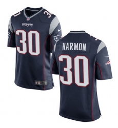 Men's Nike New England Patriots #30 Duron Harmon Game Navy Blue Team Color NFL Jersey