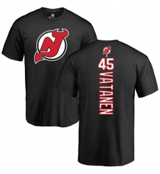 NHL Adidas New Jersey Devils #45 Sami Vatanen Black Backer T-Shirt