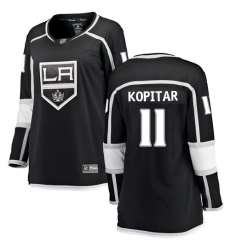 Women's Los Angeles Kings #11 Anze Kopitar Authentic Black Home Fanatics Branded Breakaway NHL Jersey