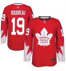 Men's Adidas Toronto Maple Leafs #19 Bruce Boudreau Authentic Red Alternate NHL Jersey