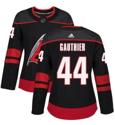 Women's Adidas Carolina Hurricanes #44 Julien Gauthier Premier Black Alternate NHL Jersey