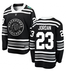 Men's Chicago Blackhawks #23 Michael Jordan Black 2019 Winter Classic Fanatics Branded Breakaway NHL Jersey