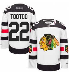 Men's Reebok Chicago Blackhawks #22 Jordin Tootoo Premier White 2016 Stadium Series NHL Jersey