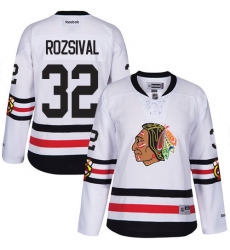 Women's Reebok Chicago Blackhawks #32 Michal Rozsival Premier White 2017 Winter Classic NHL Jersey
