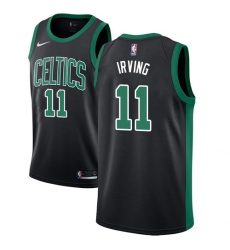 Men's Adidas Boston Celtics #11 Kyrie Irving Authentic Black NBA Jersey - Statement Edition