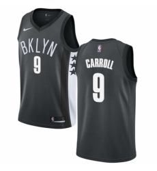 Men's Nike Brooklyn Nets #9 DeMarre Carroll Swingman Gray NBA Jersey Statement Edition