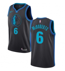 Men's Nike Dallas Mavericks #6 Josh McRoberts Swingman Charcoal NBA Jersey - City Edition