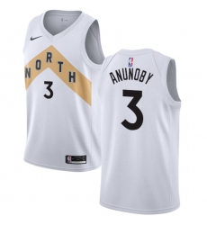 Youth Nike Toronto Raptors #3 OG Anunoby Swingman White NBA Jersey - City Edition