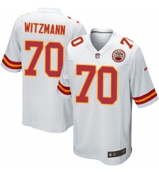 Men's Nike Kansas City Chiefs #70 Bryan Witzmann Game White NFL Jersey