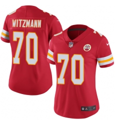 Women's Nike Kansas City Chiefs #70 Bryan Witzmann Red Team Color Vapor Untouchable Limited Player NFL Jersey