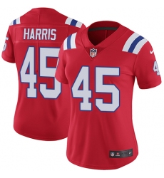 Women's Nike New England Patriots #45 David Harris Red Alternate Vapor Untouchable Limited Player NFL Jersey