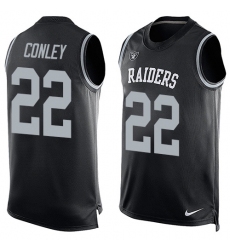 Men's Nike Oakland Raiders #22 Gareon Conley Limited Black Player Name & Number Tank Top NFL Jersey
